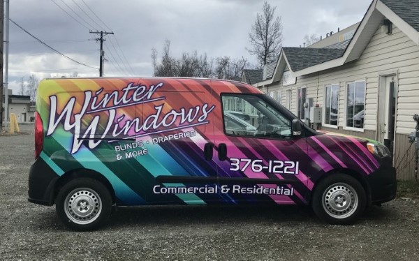 Winter Window company vehicle